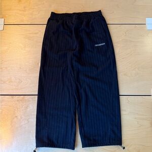 Men's Black Pinstripe Pants